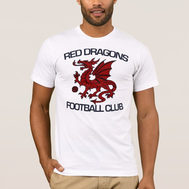 Röd utslagsplats för drakar FC T-shirt (Framsida)
