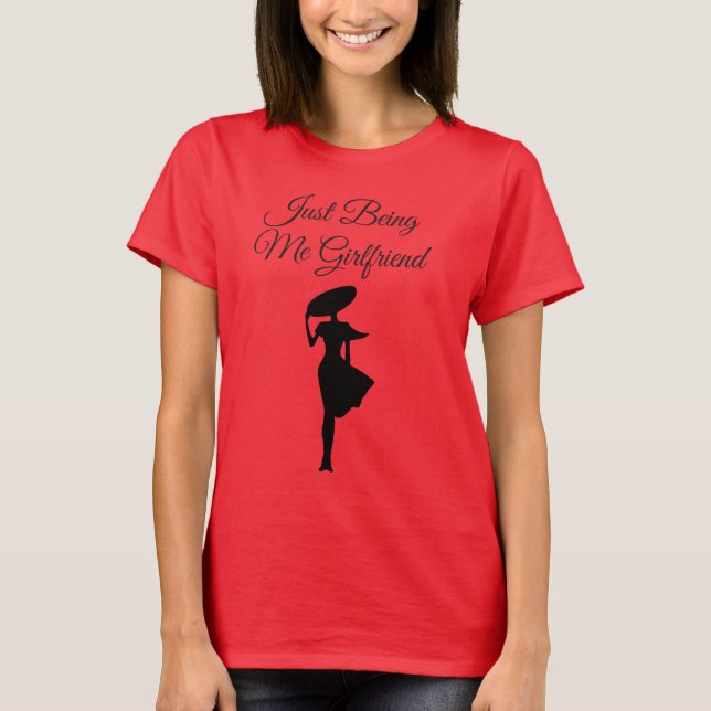 Röd utslagsplatsskjorta för kvinnor tee shirt (Framsida)