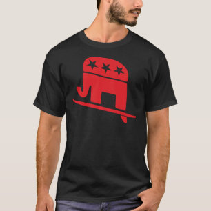 Röd våg kommer från Republican Elephant Southern R T Shirt