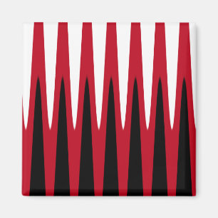 Röd vågdesign magnet