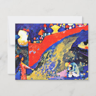 Röd Vägg Öde av Kandinsky Anteckningskort