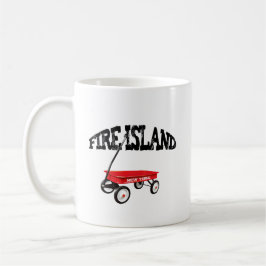 röd vagn FIRE ISLAND NEW YORK strand färja familj Kaffemugg