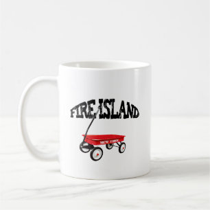 röd vagn FIRE ISLAND NEW YORK strand färja familj Kaffemugg