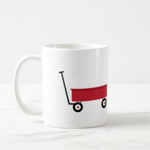 Röd vagn kaffemugg