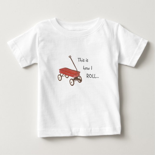 Röd vagnskjorta tee shirt (Framsida)