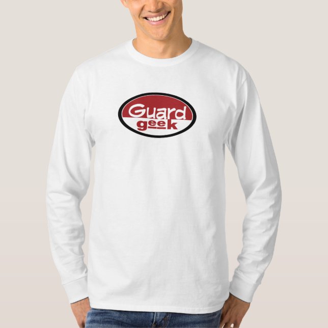 Röd vaktGeek Tee (Framsida)