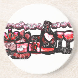 Röd valentin i vin underlägg