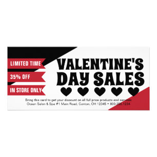 Röd valentin Promo för dagSalar Reklamkort