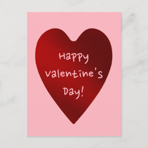 Röd valentines dayhjärta helg vykort