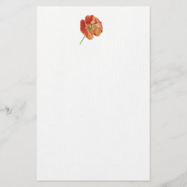 Röd vallmo 5,5" x 8,5" brevpapper