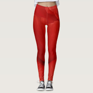 Röd vallmo för Leggins Leggings
