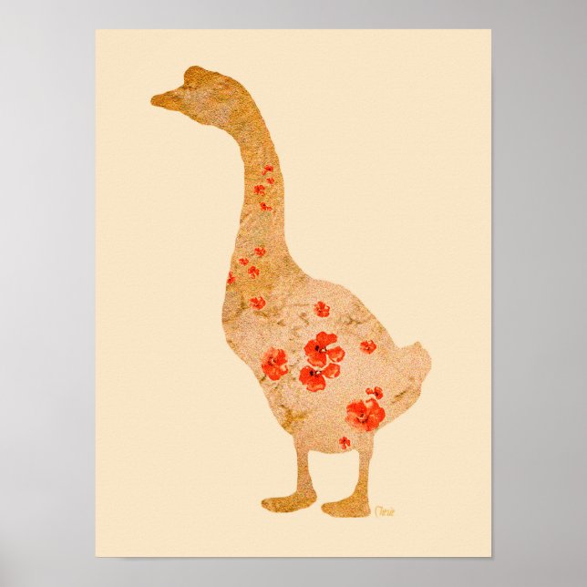 Röd vallmo gås poster (Framsidan)
