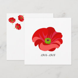 Röd vallmo inbjudningar