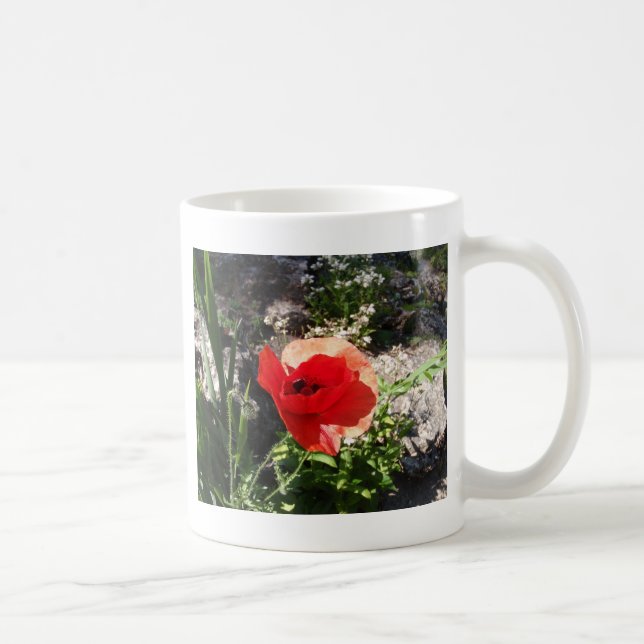Röd vallmo kaffemugg (Höger)