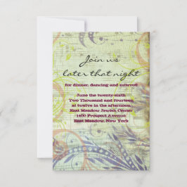 RÖD VALLMO MUSIKALSKT Bat Mitzvah-festkort Inbjudningar