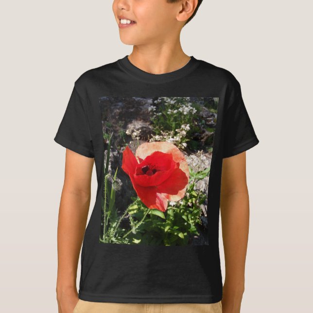 Röd vallmo t-shirt (Framsida)