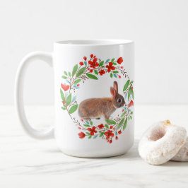 Röd vallmofrand med kanin/Vår Stil Kaffemugg