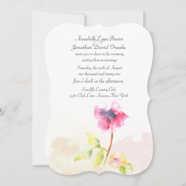 Röd vallmoinbjudan inbjudningar (Framsida)