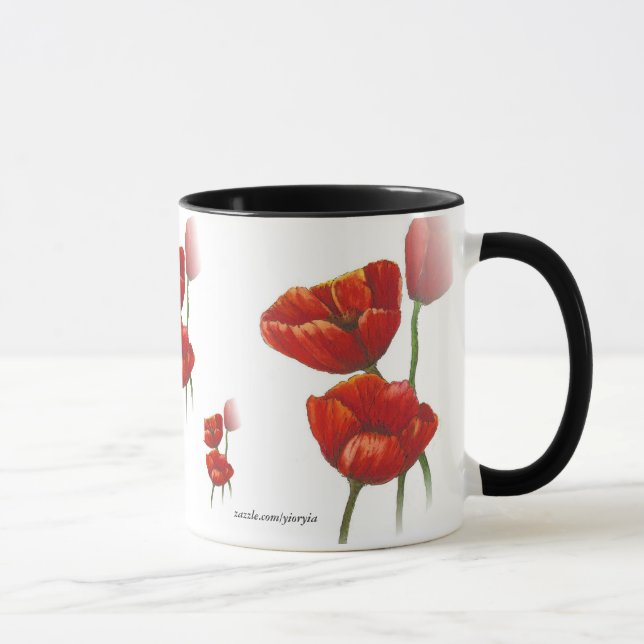 Röd vallmomugg mugg (Höger)