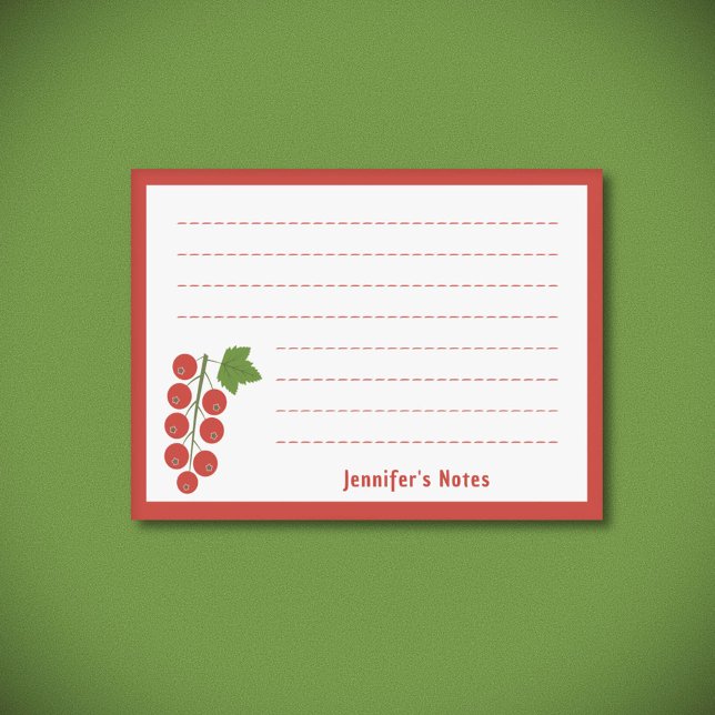Röd valuta post-it block (Red Currant Post-it Notes)