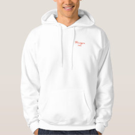 Röd Vapensköld i Simma Klubb Vit Hoodie