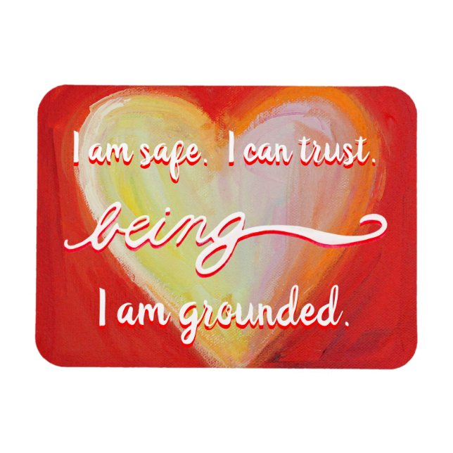 Röd "Varning" Root Chakra Awareness Ord Magnets Magnet (Horisontell)