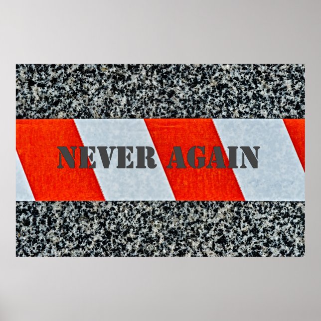 Röd varningsband - Aldrig mer Poster (Framsidan)