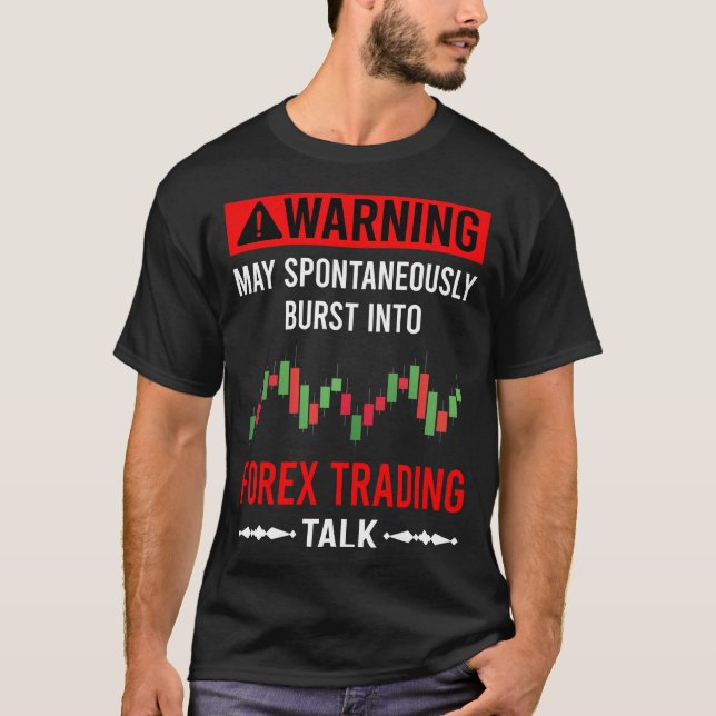 Röd varningshandlare för skogsbruk t shirt (Framsida)