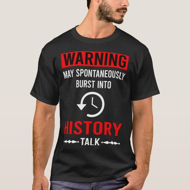 Röd varningshistorik t shirt (Framsida)
