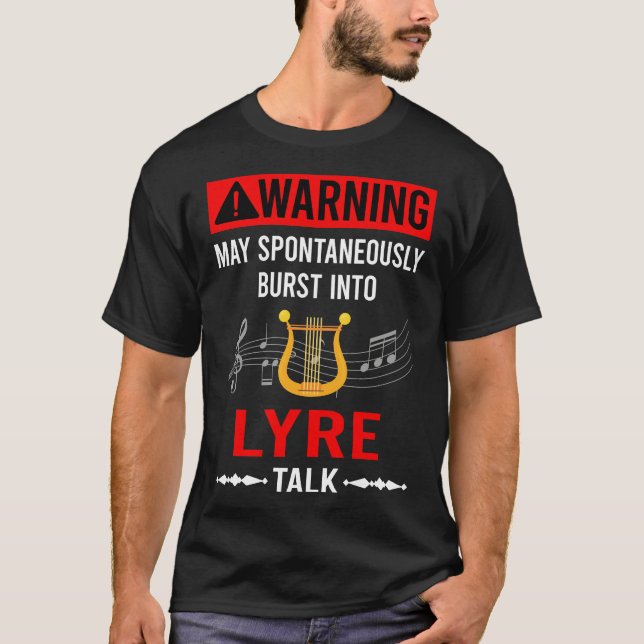 Röd varningslyra t shirt (Framsida)