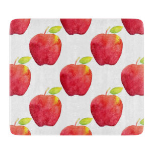 Röd vattenfärg Apple Mönster
