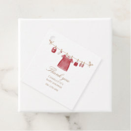 Röd vattenfärg Babyskorgen Fyrkantig Märkre Gåvor Etiketter