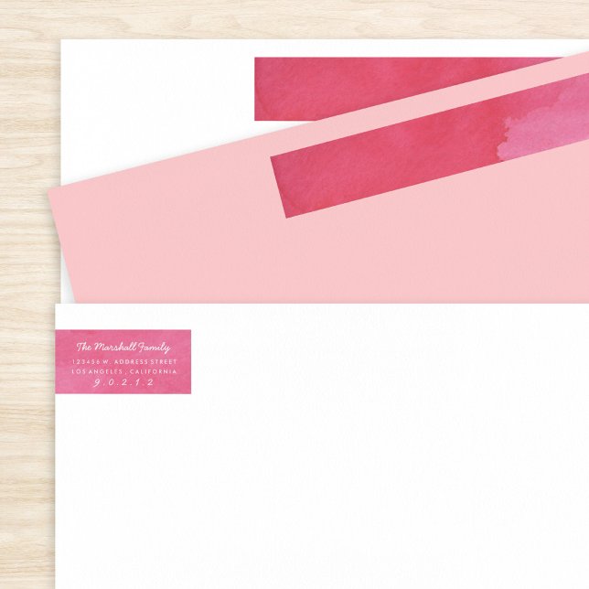 Röd vattenfärg - Festive jul Etikettband (Skapare uppladdad)