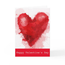Röd vattenfärgad hjärtgotisk flicka Valentine