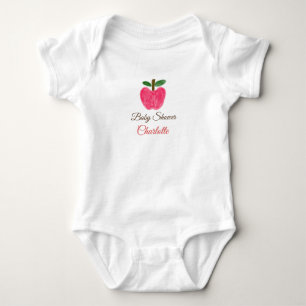 Röd vattenfärgsapperdusch, lägg till namn rubrik t shirt