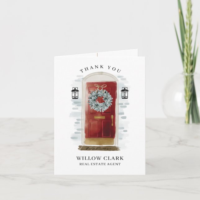 Röd vattenfärgsframdörr och Tack för utandning (Framsida)