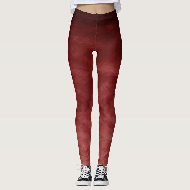 röd vattenfärgsmassa leggings (Framsida)