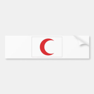 Röd växande flagga bildekal