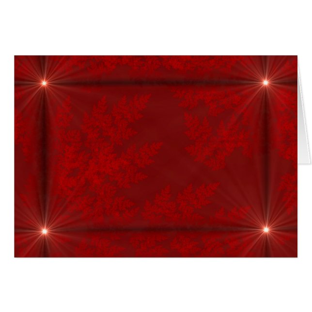 Röd Velvet Starbursts Välkomstkort OBS Kort (Framsidan Horizontal)