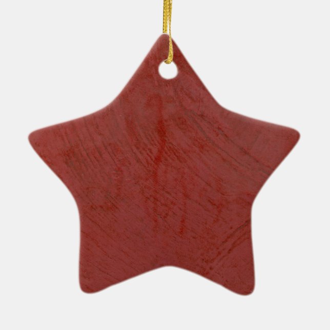 Röd venetiansk puts Faux finish Julgransprydnad Keramik (Baksidan)