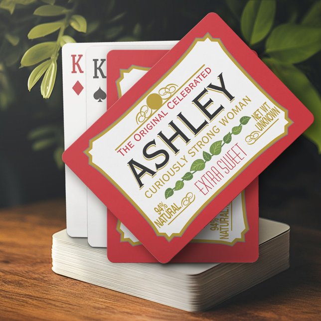Röd version - En humoristisk ikondesign Casinokort (Custom Playing Cards)