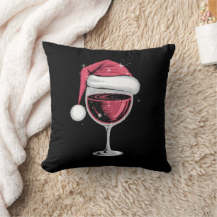 Röd vin Glas Jul Rolig Jul Xmas Kudde
