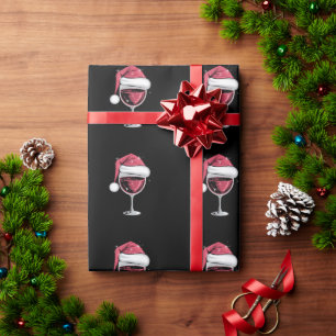 Röd Vin Glas Jul Rolig Jul Xmas Presentpapper