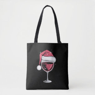 Röd vin Glas Jul Rolig Jul Xmas Tygkasse