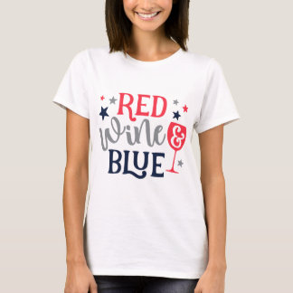 Röd Vin och blå T Shirt