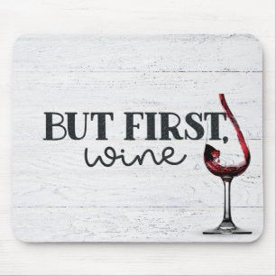 Röd Vin på trä Musmatta