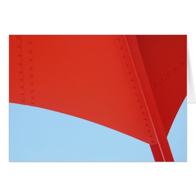 Röd vinge hälsningskort (Framsidan Horizontal)