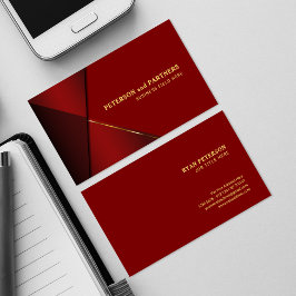 Röd Vinkel med Golden Line | Röd Visitkort