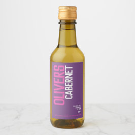 Röd vinpurpur röd vin tillverkare text mini vinetikett