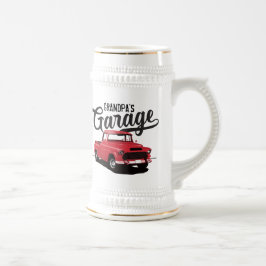 Röd Vintage Lastbilskrukad Ölmugg Sejdel